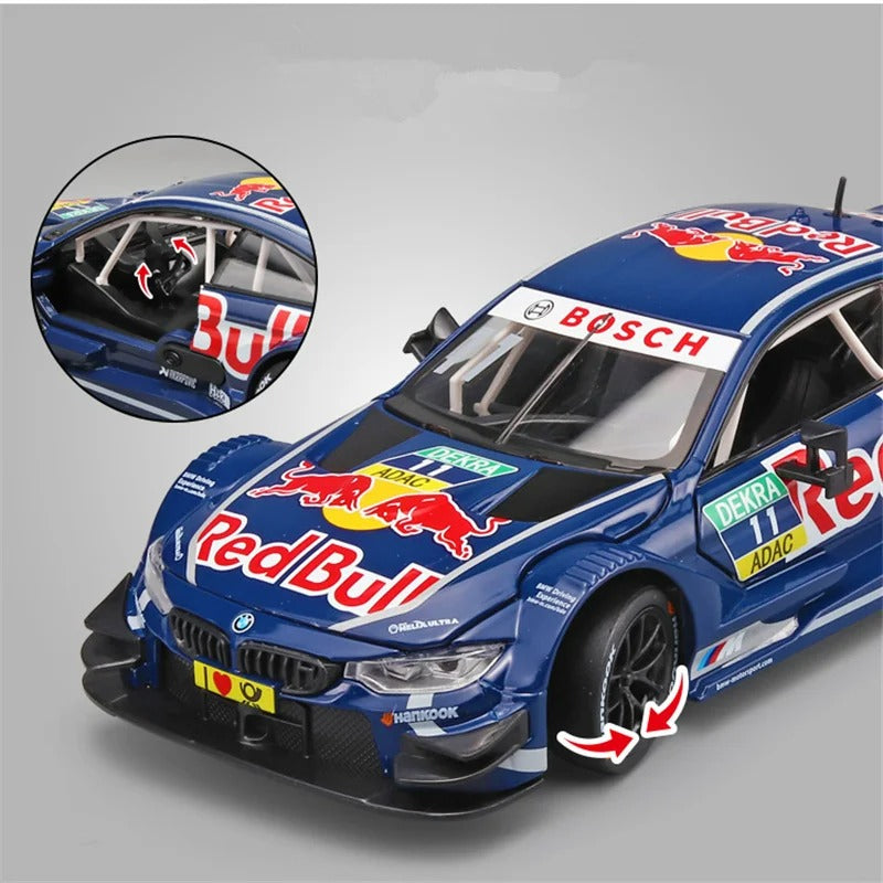 Miniatura BMW M4 GT3 Red Bull 1:24 Diecast Alloy Colecionável
