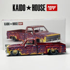 MiniGT Kaido House Chevrolet Silverado Dually On Fire V1 1:64 – Colecionável