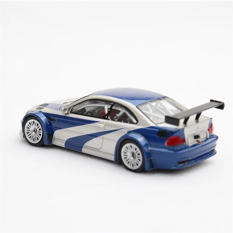 Miniatura BMW E46 M3 GTR NFS Most Wanted Ghost Player 1:64 Diecast