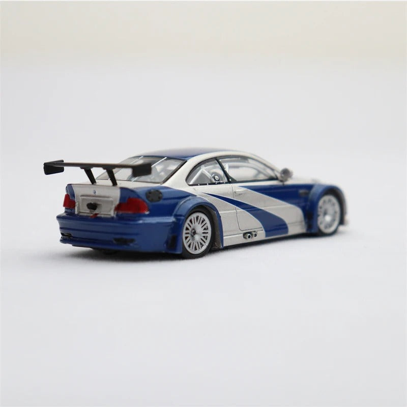 Miniatura BMW E46 M3 GTR NFS Most Wanted Ghost Player 1:64 Diecast