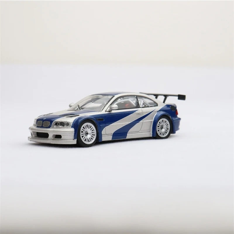 Miniatura BMW E46 M3 GTR NFS Most Wanted Ghost Player 1:64 Diecast