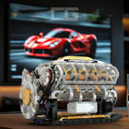 Blocos de Montar - Motor V8 Motorizado – 692 Peças