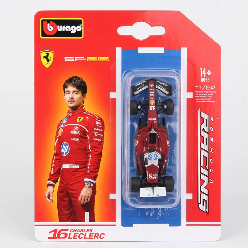Miniatura F1 2025 Bburago 1:64 Ferrari Red Bull Mercedes McLaren