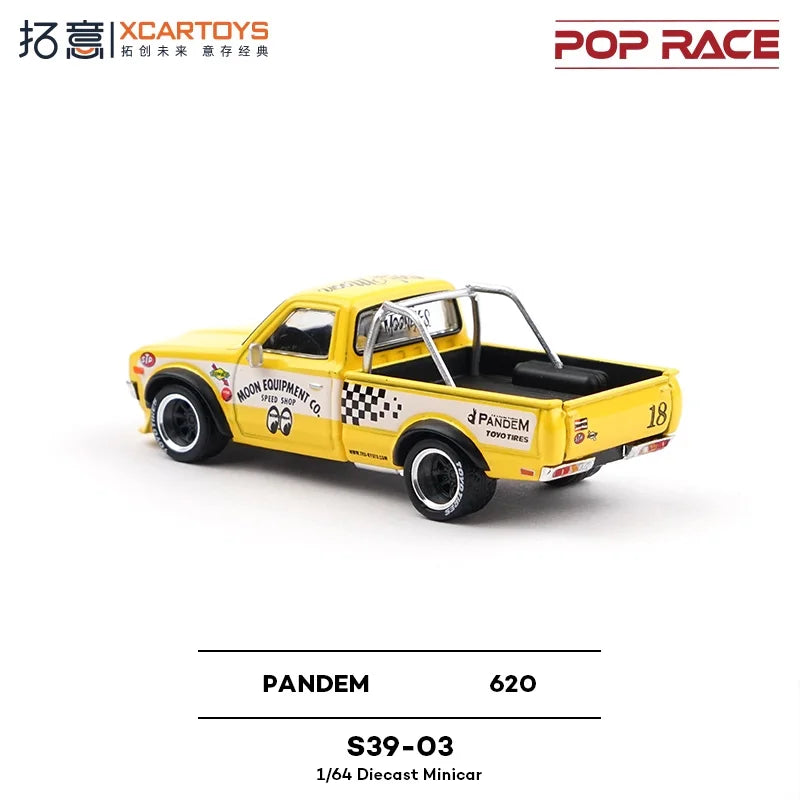 PopRace x Xcartoys Pandem Datsun 620 Mooneyes 1:64 Diecast Pickup