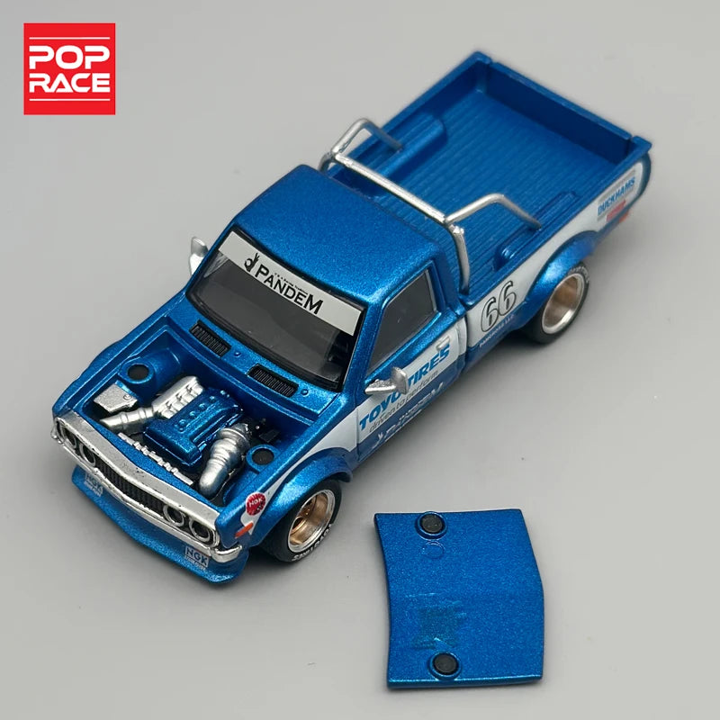 PopRace Datsun 620 Pandem Blue 1:64 – Modelo 217 Diecast Colecionável