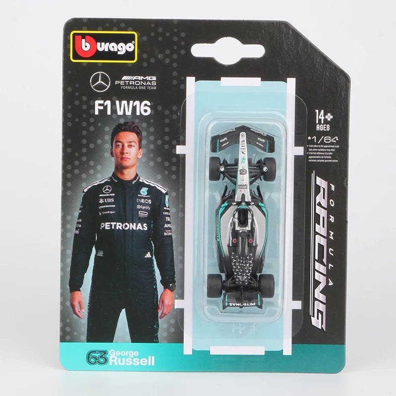 Miniatura F1 2025 Bburago 1:64 Ferrari Red Bull Mercedes McLaren