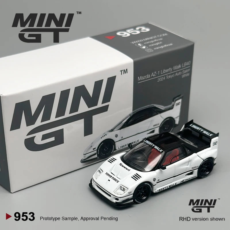Miniatura MiniGT Mazda AZ-1 Liberty Walk LB40 1:64 Tokyo Auto Salon 2024