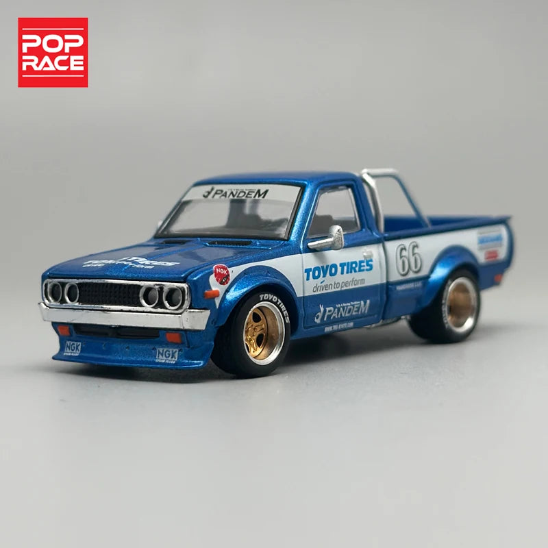 PopRace Datsun 620 Pandem Blue 1:64 – Modelo 217 Diecast Colecionável