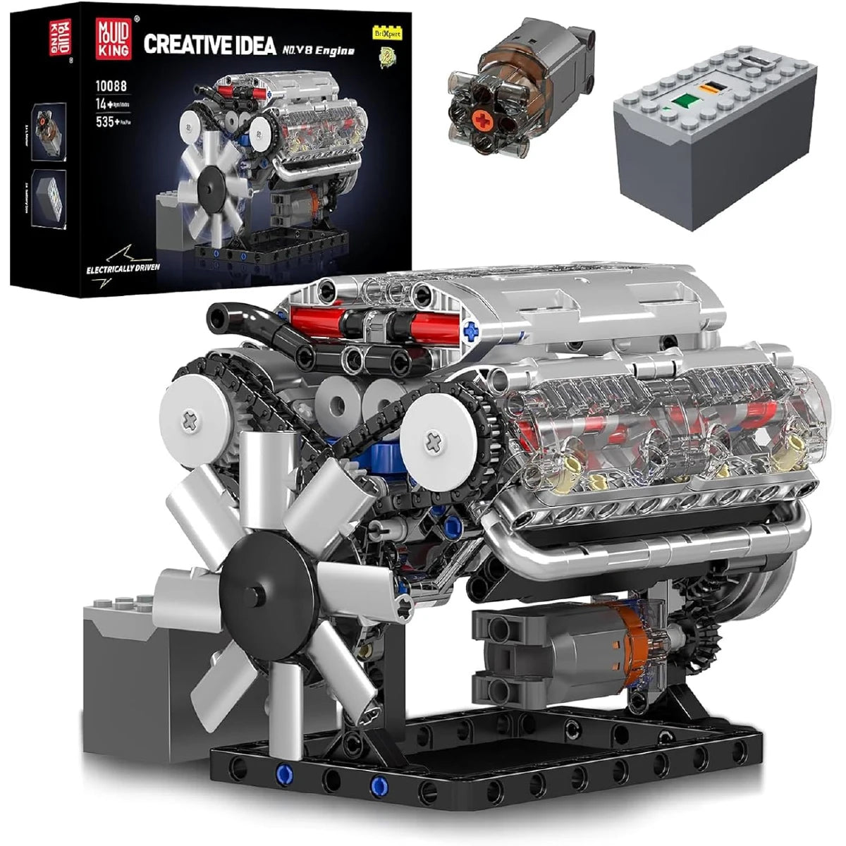 Motor V8 Lego - Montagem 535 Peças
