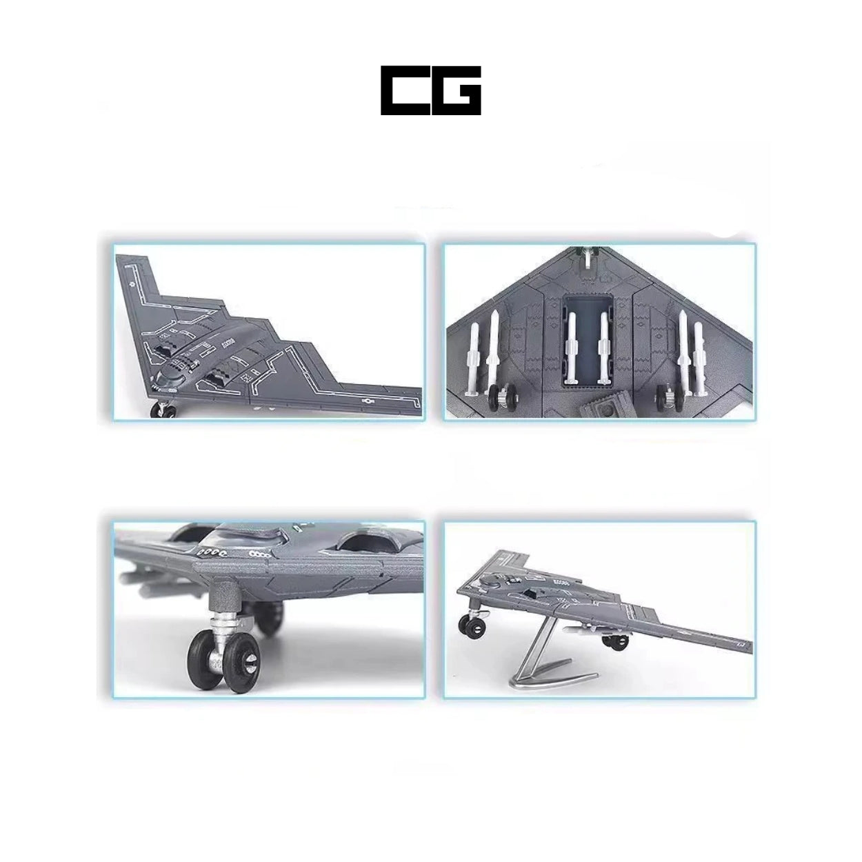 Miniatura Avião Bombardeiro B-2 Spirit Ghost – Força Aérea dos EUA - Escala 1:200