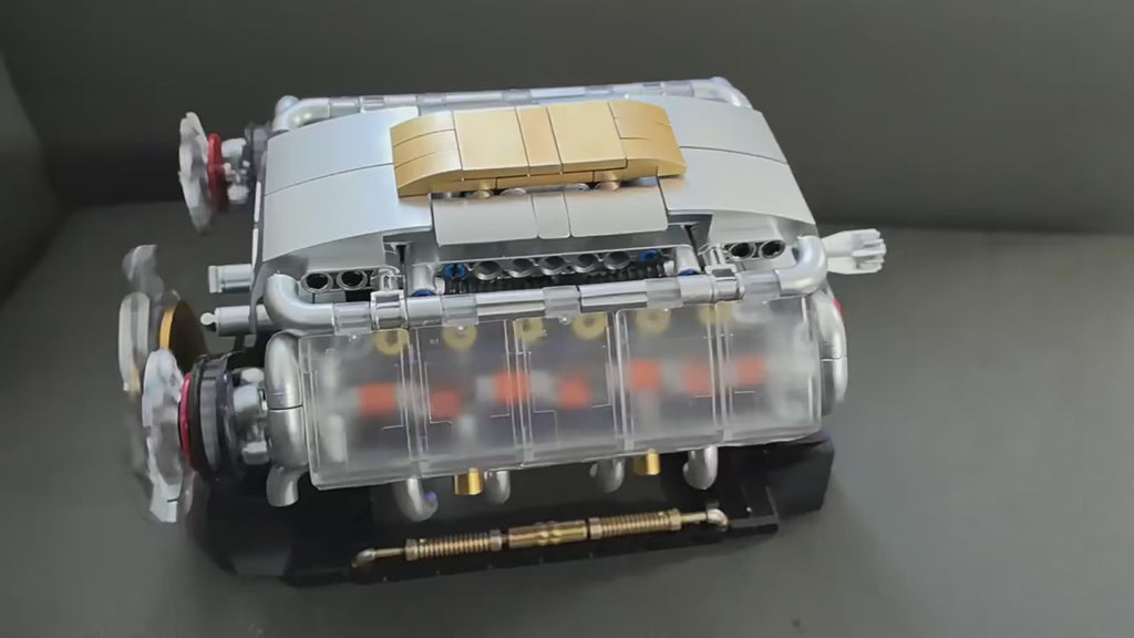 Blocos de Montar - Motor V8 Motorizado – 692 Peças